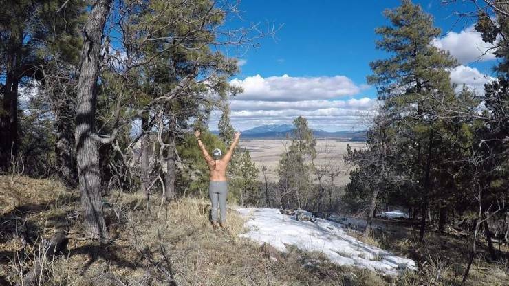 Girls Posing Topless In Front Of Beautiful Landscapes