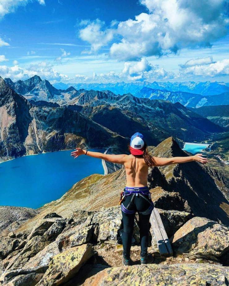 Girls Posing Topless In Front Of Beautiful Landscapes