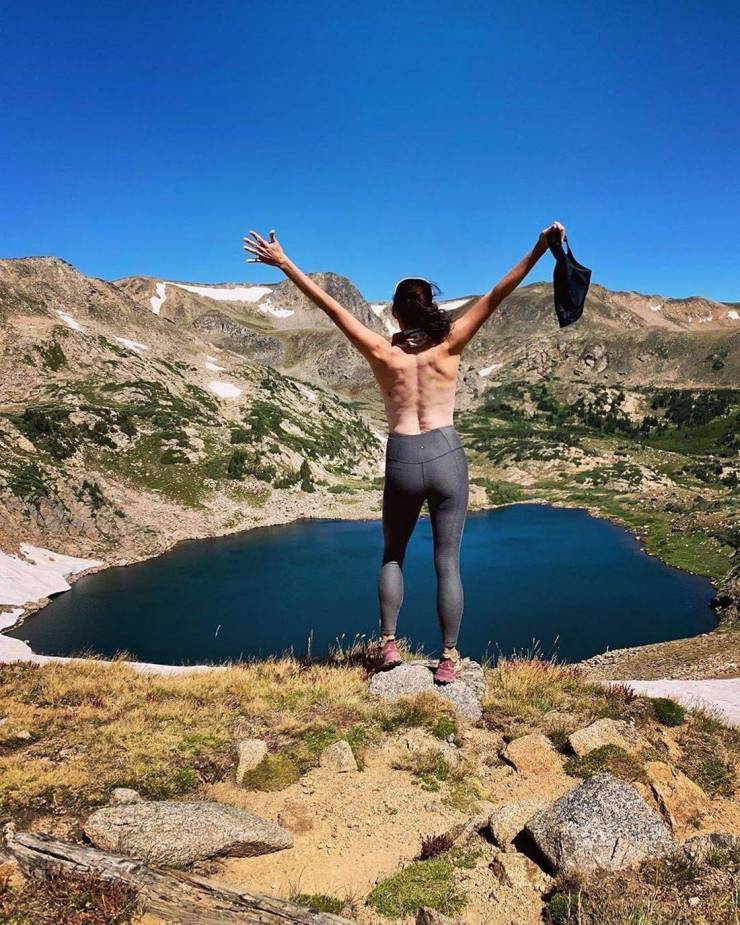 Girls Posing Topless In Front Of Beautiful Landscapes