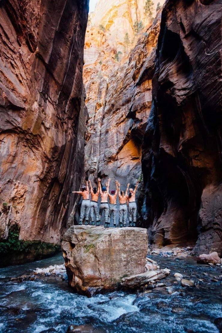 Girls Posing Topless In Front Of Beautiful Landscapes