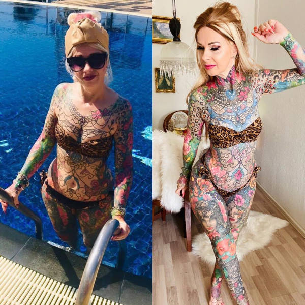 German Grandma Covers Her Body In Bright Tattoos