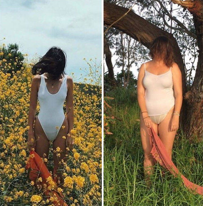 Woman Recreates Celebrity Photos In Funny Ways