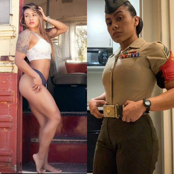 Sexy Girls With And Without Their Uniforms