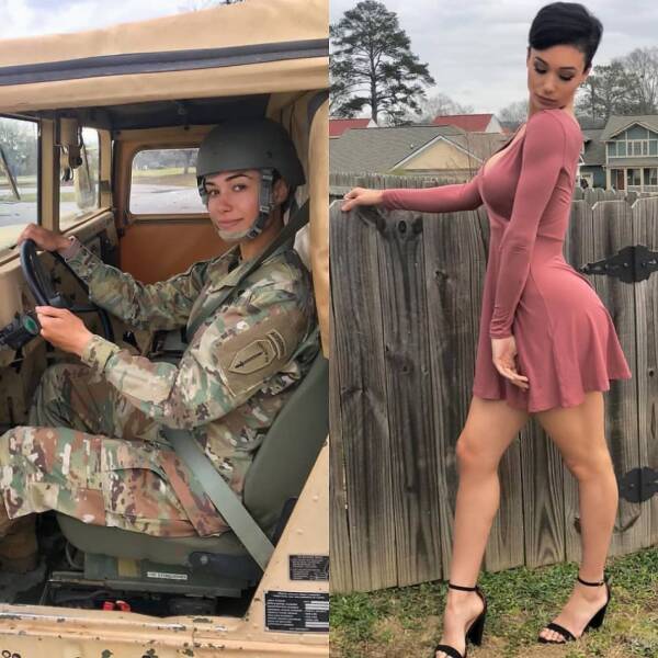 Sexy Girls With And Without Their Uniforms