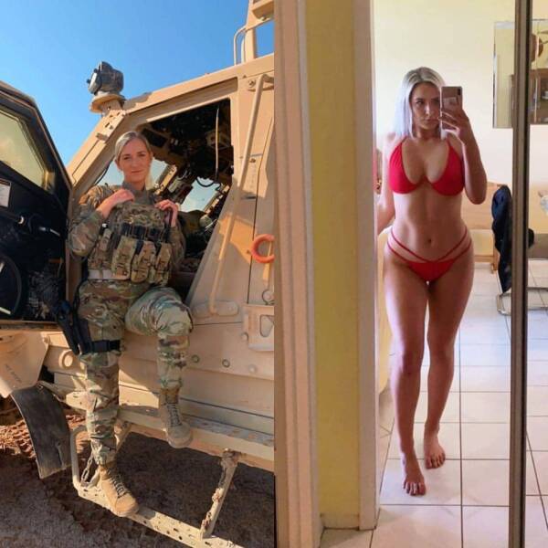 Sexy Girls With And Without Their Uniforms