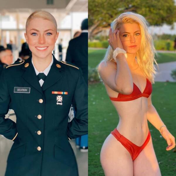 Sexy Girls With And Without Their Uniforms