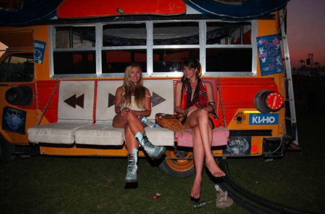Coachella Music Festival: Half Naked Hot Young White Chicks Dancing