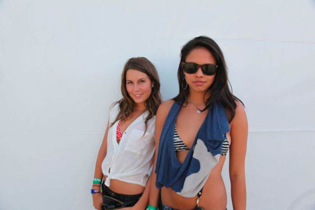 Coachella Music Festival: Half Naked Hot Young White Chicks Dancing