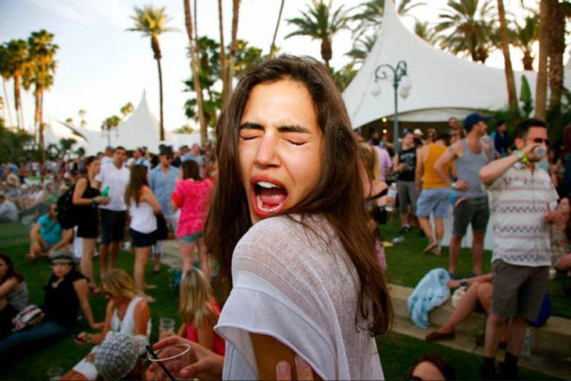 Coachella Music Festival: Half Naked Hot Young White Chicks Dancing