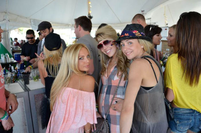 Coachella Music Festival: Half Naked Hot Young White Chicks Dancing