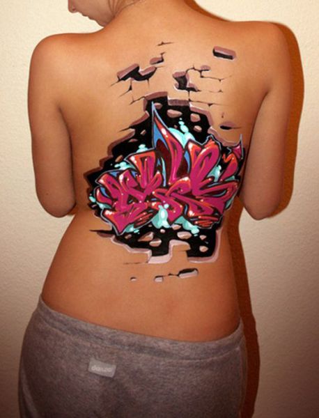 Girls with Graffiti Body Art