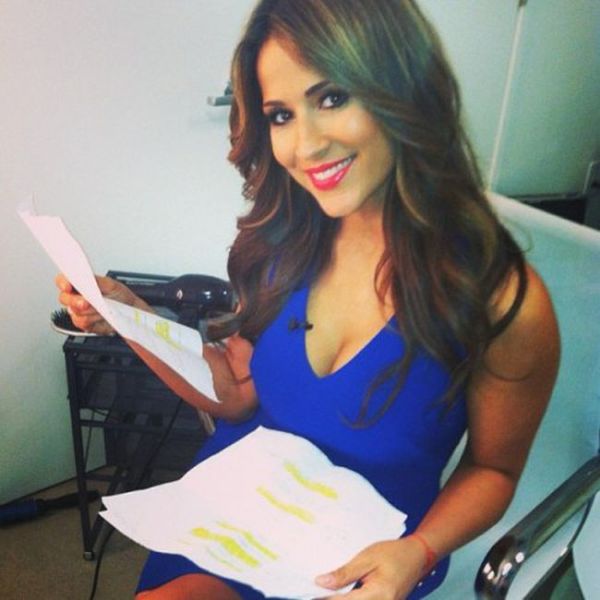 The Beautiful Busty Brunette Who Presents the Weather